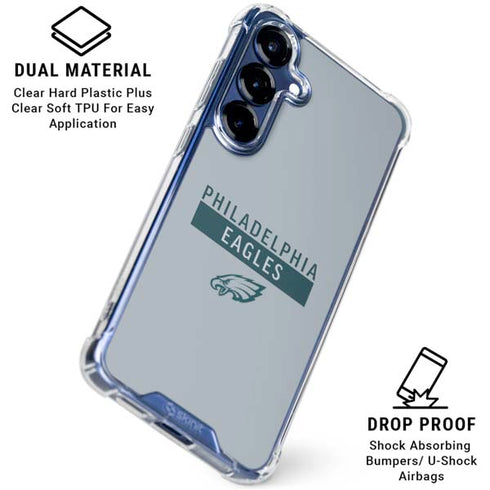 NFL Philadelphia Eagles Silver Performance Series Galaxy S25 Plus Clear Case