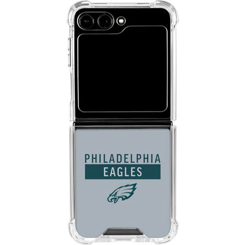 NFL Philadelphia Eagles Silver Performance Series Galaxy Z Flip6 Clear Case