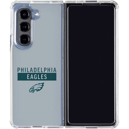 NFL Philadelphia Eagles Silver Performance Series Galaxy Z Fold5 5G Clear Case