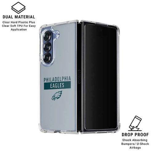 NFL Philadelphia Eagles Silver Performance Series Galaxy Z Fold6 Clear Case