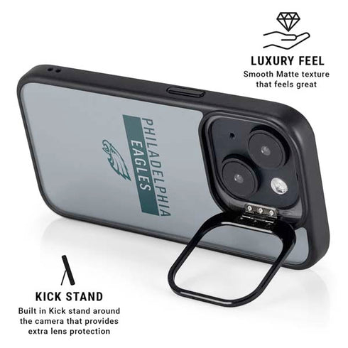 NFL Philadelphia Eagles Silver Performance Series iPhone 13 Kickstand Case