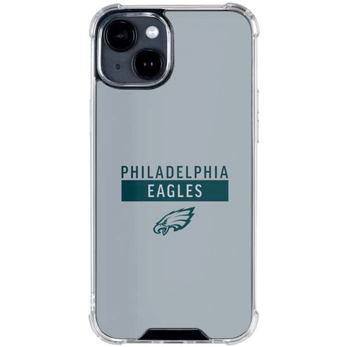 NFL Philadelphia Eagles Silver Performance Series iPhone 15 Clear Case