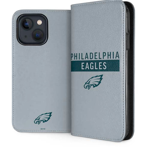 NFL Philadelphia Eagles Silver Performance Series iPhone 15 Folio Case