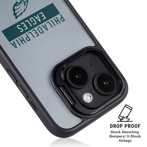 NFL Philadelphia Eagles Silver Performance Series iPhone 15 Kickstand Case