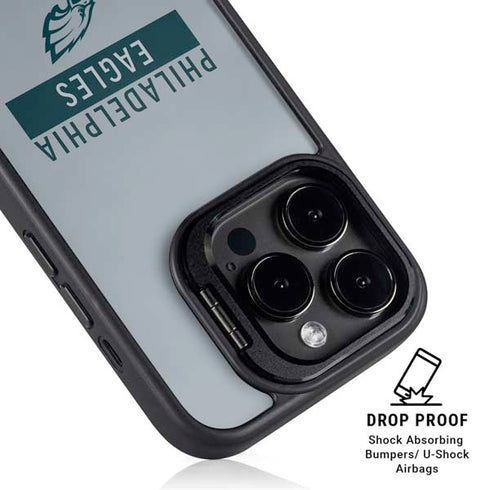NFL Philadelphia Eagles Silver Performance Series iPhone 15 Pro Kickstand Case