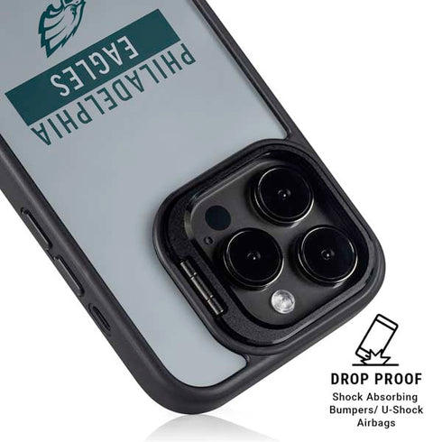 NFL Philadelphia Eagles Silver Performance Series iPhone 15 Pro Max Kickstand Case