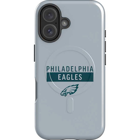 NFL Philadelphia Eagles Silver Performance Series iPhone 16 Magsafe Impact Case