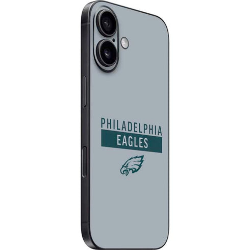 NFL Philadelphia Eagles Silver Performance Series iPhone 16 Plus Skin