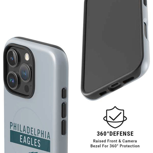 NFL Philadelphia Eagles Silver Performance Series iPhone 16 Pro Magsafe Impact Case