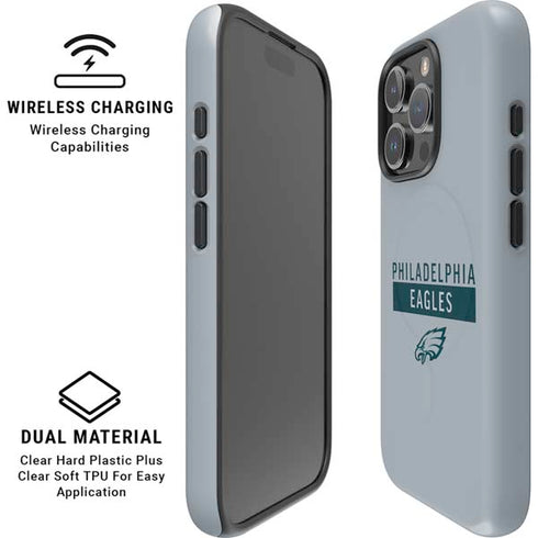 NFL Philadelphia Eagles Silver Performance Series iPhone 16 Pro Magsafe Impact Case