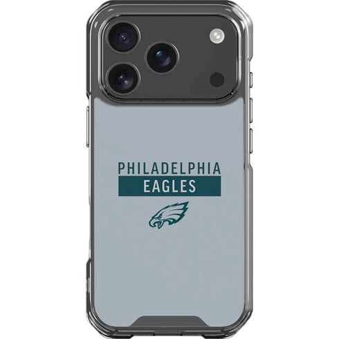 NFL Philadelphia Eagles Silver Performance Series iPhone 18 Pro Clear Case