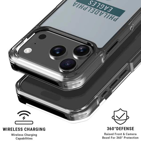 NFL Philadelphia Eagles Silver Performance Series iPhone 18 Pro Clear Case