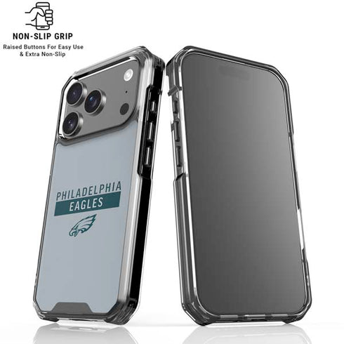 NFL Philadelphia Eagles Silver Performance Series iPhone 18 Pro Clear Case