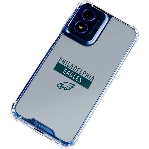 NFL Philadelphia Eagles Silver Performance Series Moto G Play 4G (2024) Clear Case