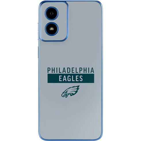 NFL Philadelphia Eagles Silver Performance Series Moto G Play 4G (2024) Skin