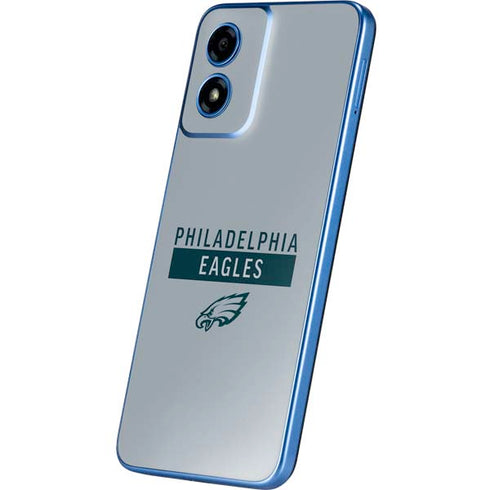 NFL Philadelphia Eagles Silver Performance Series Moto G Play 4G (2024) Skin