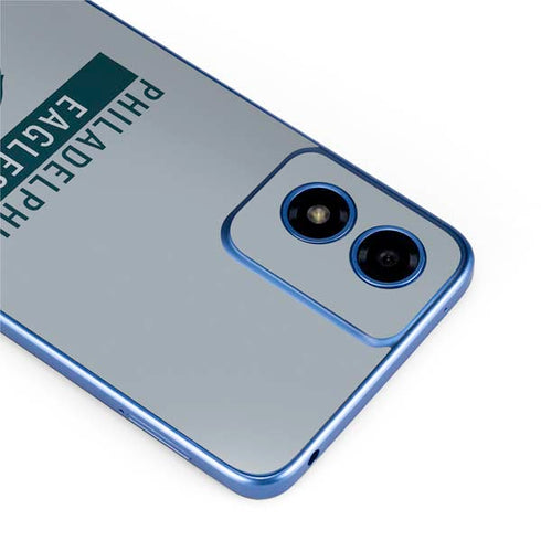 NFL Philadelphia Eagles Silver Performance Series Moto G Play 4G (2024) Skin