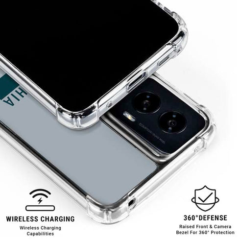 NFL Philadelphia Eagles Silver Performance Series Moto G Power 5G (2024) Clear Case
