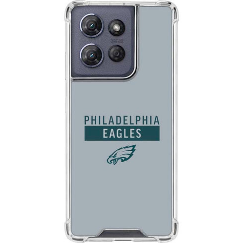 NFL Philadelphia Eagles Silver Performance Series Moto G Stylus 5G (2025) Clear Case