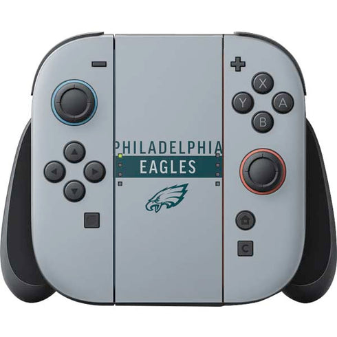 NFL Philadelphia Eagles Silver Performance Series Nintendo Skins
