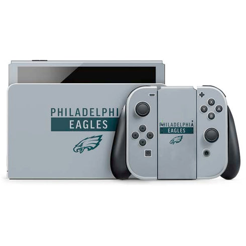 NFL Philadelphia Eagles Silver Performance Series Nintendo Skins