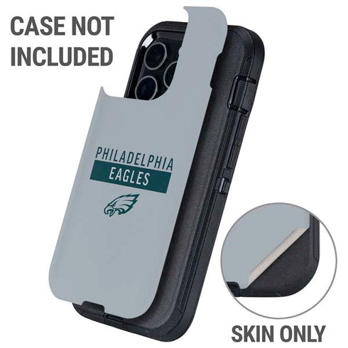 NFL Philadelphia Eagles Silver Performance Series Otterbox Defender iPhone Skin