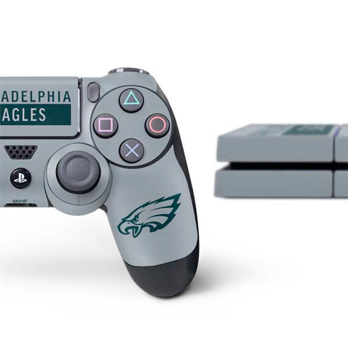 NFL Philadelphia Eagles Silver Performance Series PS4 Console and Controller Bundle Skin