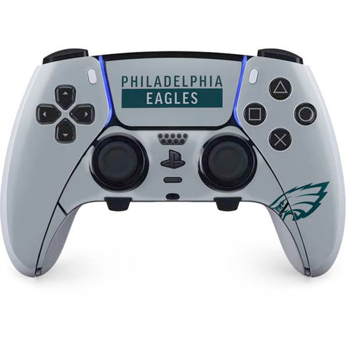 NFL Philadelphia Eagles Silver Performance Series PS5 DualSense Edge Pro Controller Skin