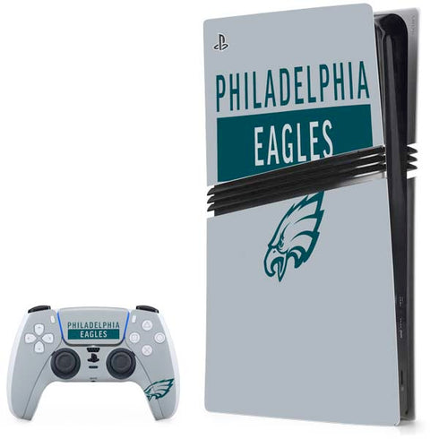 NFL Philadelphia Eagles Silver Performance Series PlayStation PS5 Skins