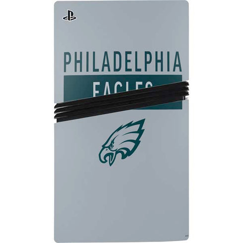 NFL Philadelphia Eagles Silver Performance Series PS5 Pro Console Skin
