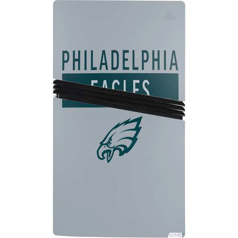 NFL Philadelphia Eagles Silver Performance Series PS5 Pro Console Skin