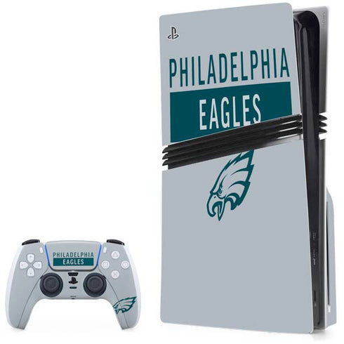 NFL Philadelphia Eagles Silver Performance Series PlayStation PS5 Skins