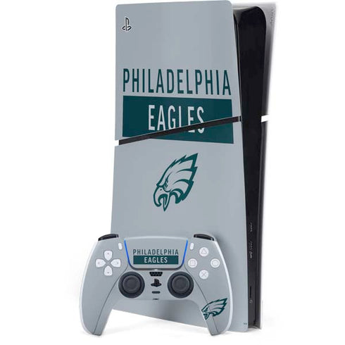 NFL Philadelphia Eagles Silver Performance Series PlayStation PS5 Skins