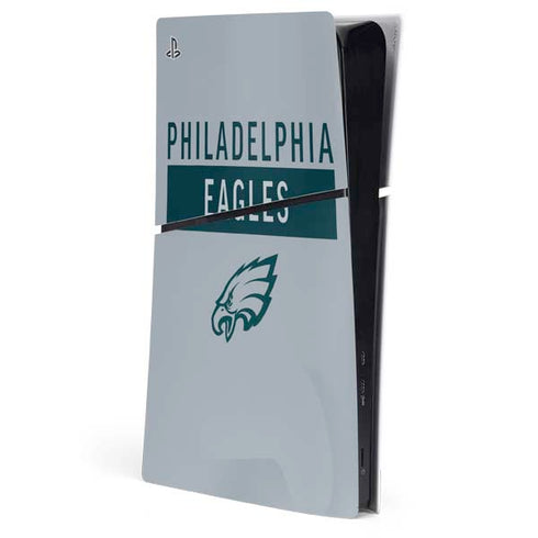 NFL Philadelphia Eagles Silver Performance Series PS5 Slim Digital Edition Console Skin