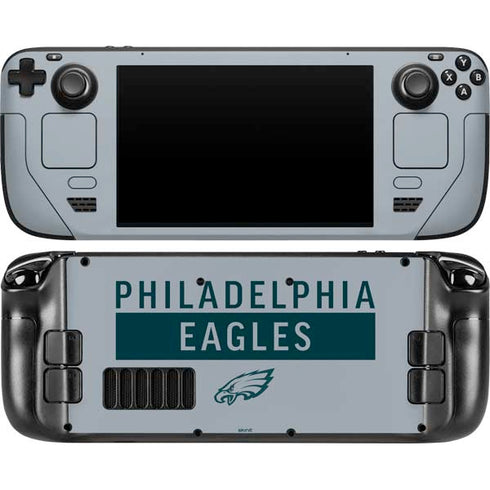 NFL Philadelphia Eagles Silver Performance Series Steam Deck Handheld Gaming Computer OLED Skin