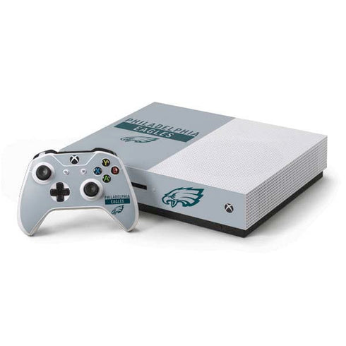 NFL Philadelphia Eagles Silver Performance Series Xbox One S Console and Controller Bundle Skin