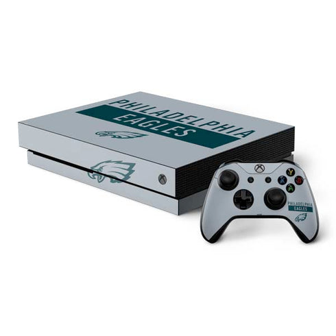 NFL Philadelphia Eagles Silver Performance Series Xbox One Skins
