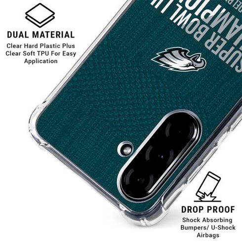 NFL Philadelphia Eagles Super Bowl LII Champions Galaxy A36 5G Clear Case
