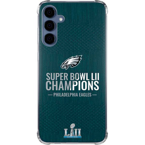 NFL Philadelphia Eagles Super Bowl LII Champions Galaxy A55 5G Clear Case