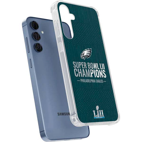 NFL Philadelphia Eagles Super Bowl LII Champions Galaxy A55 5G Clear Case