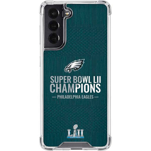 NFL Philadelphia Eagles Super Bowl LII Champions Galaxy S22 Clear Case
