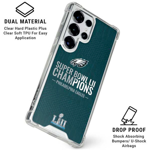 NFL Philadelphia Eagles Super Bowl LII Champions Galaxy S25 Ultra Clear Case