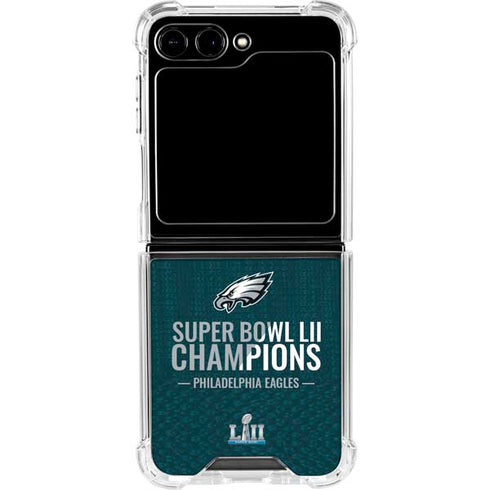 NFL Philadelphia Eagles Super Bowl LII Champions Galaxy Z Flip6 Clear Case