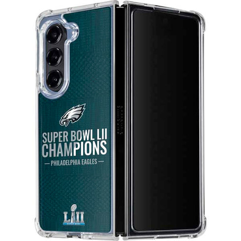 NFL Philadelphia Eagles Super Bowl LII Champions Galaxy Z Fold5 5G Clear Case
