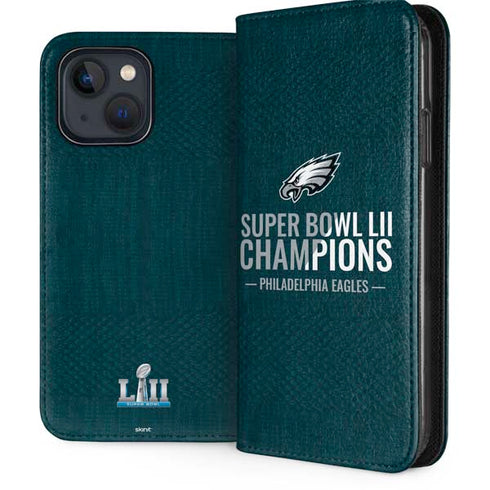 NFL Philadelphia Eagles Super Bowl LII Champions iPhone 15 Plus Folio Case