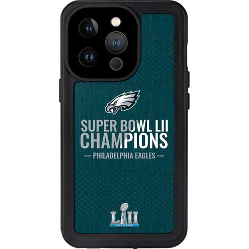 NFL Philadelphia Eagles Super Bowl LII Champions iPhone 15 Pro Waterproof Case