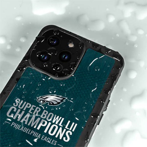 NFL Philadelphia Eagles Super Bowl LII Champions iPhone 15 Pro Waterproof Case