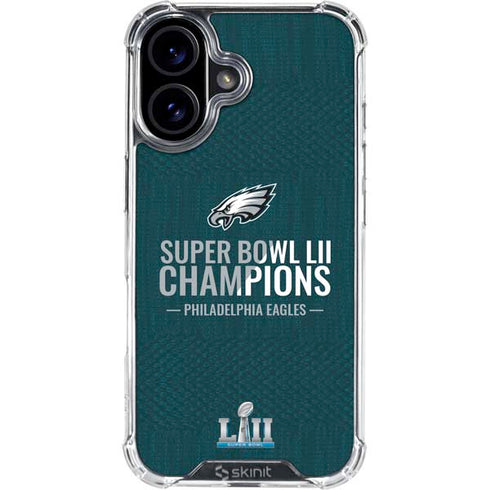 NFL Philadelphia Eagles Super Bowl LII Champions iPhone 16 Clear Case