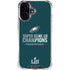 NFL Philadelphia Eagles Super Bowl LII Champions iPhone 16 Plus Clear Case