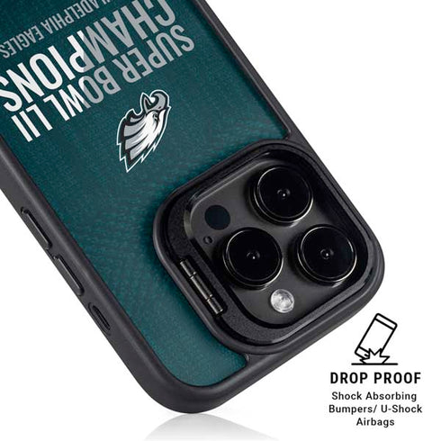 NFL Philadelphia Eagles Super Bowl LII Champions iPhone 16 Pro Kickstand Case